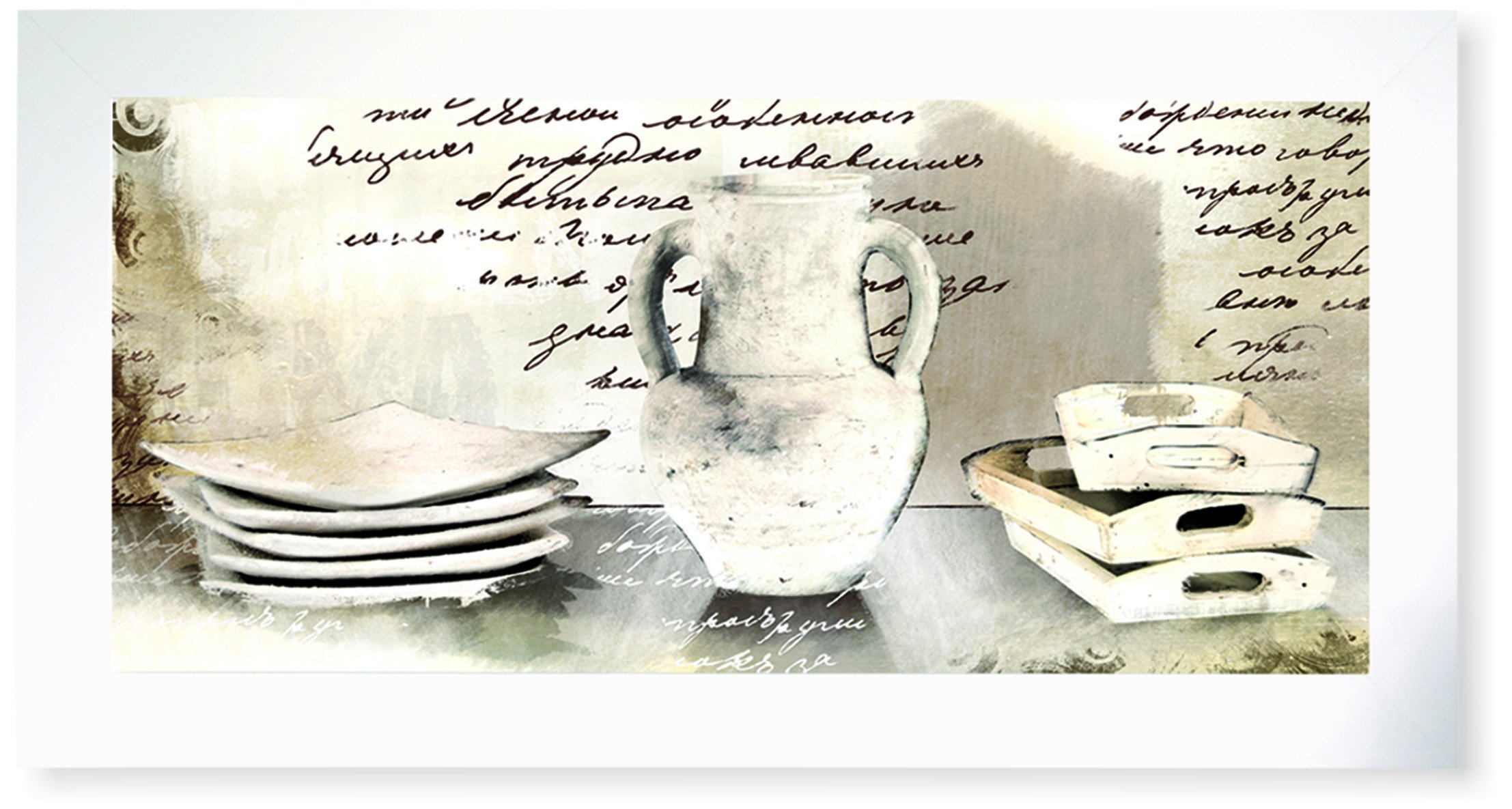 Tableau 33 x 70 cm Blanc Bildershop 24 pour habiller un mur vide facilement