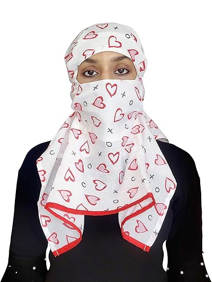 cotton scarf cum mask free size with velcro closer-printed-free size