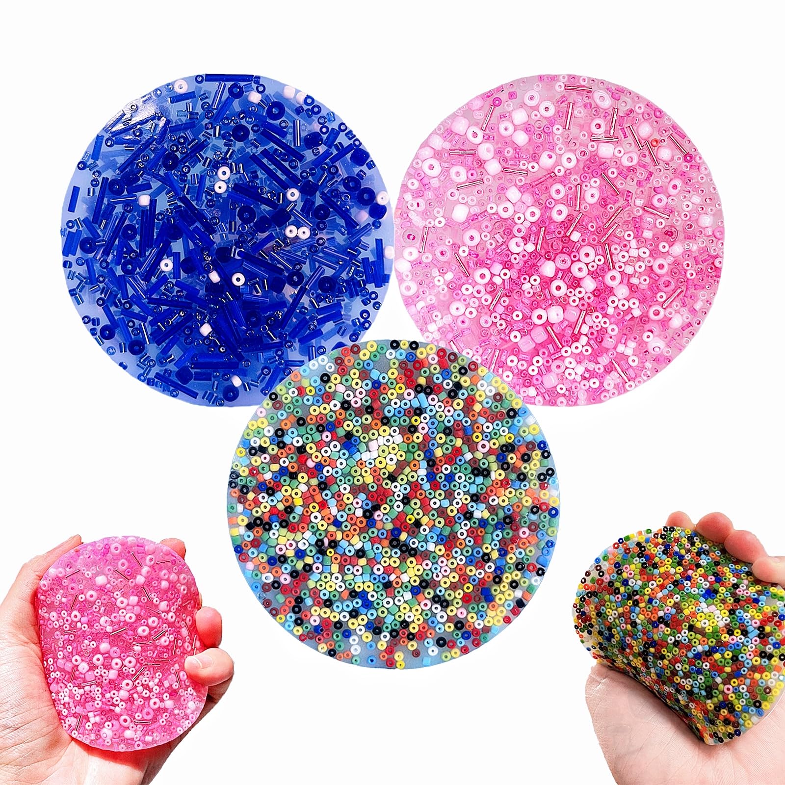 3pcs Non-Sticky Skin Picking Fidget Toys, Silicone Picking Sensory Pick Fidget Pad, Skin Picking Pocket Pads to Pick Dig and Peel for Dermatillomania