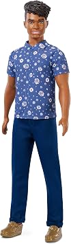 Barbie Ken Fashionistas Doll, Preppy Florals, Black Hair, Multicolor