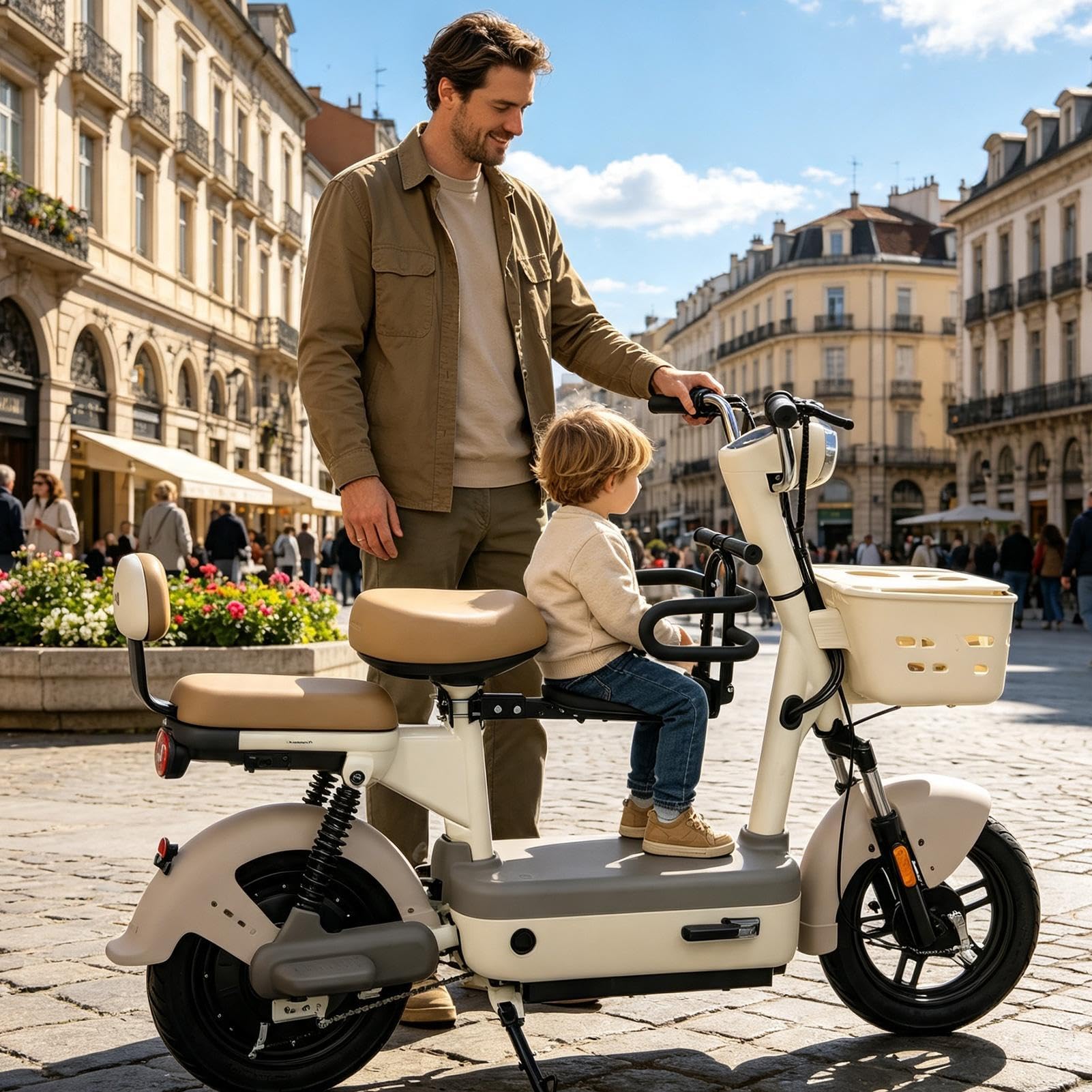 Seggiolino Bici Per Bambini Attacco Pieghevole e Sicuro per Monopattino
