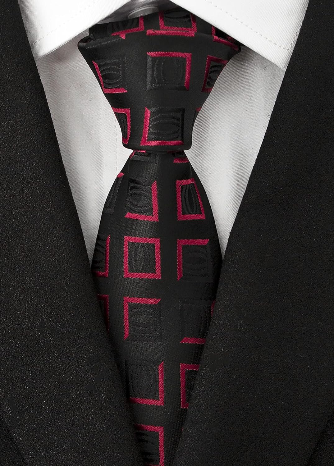 Adulove Men's Necktie Classic Silk Tie Woven Jacquard Neck Ties