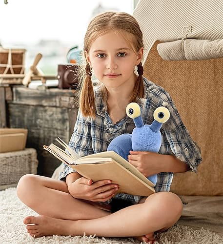 Miniatura 7 de DolliBu Animal de peluche de caracol  Caracol azul suave abrazable adorable juguete de peluche de caracol lindo regalo de vida salvaje para niños y