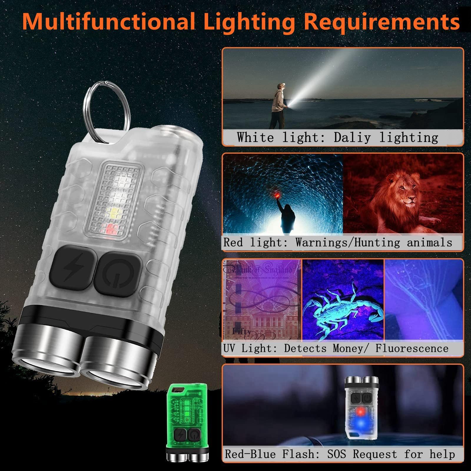 BORUiT V3 LED Portable Mini Flashlight Torch - b.savvi BORUiT V3 LED Portable Mini Flashlight Torch - b.savvi