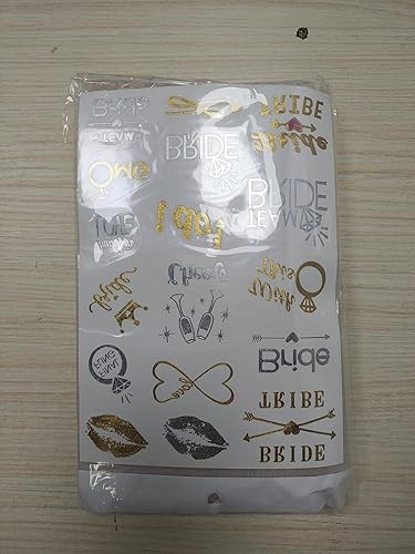 Miniatura 7 de Team Bride Decorative Sash Set, Bride to Be Bridal White Sash,Rose Gold Team Bride Sash,Veil,Bridal Team Bride Bracelets,Tiara,Tattoo for