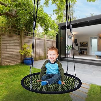 Amazon.com: BZ&BX One-Piece Spider Web Saucer Swing for Kids