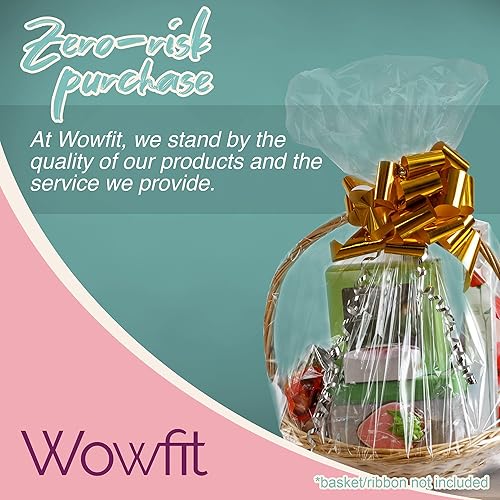 Miniatura 7 de Wowfit Bolsas para violonchelo, 10 bolsas de celofán transparente de 16 x 24 pulgadas, perfectas para regalo, regalos, botellas de vino, noviasbaby