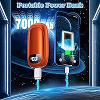 Vista 4 de Hand Warmers Rechargeable 2 Pack, Electric Dual-Sided Heating with LED Display & Flashlight, Max 127℉, 13Hrs Long Lasting Pocket Heater for