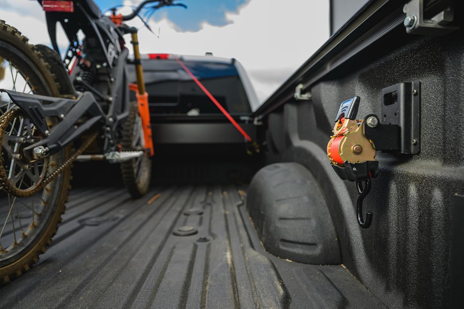 Ultimate Retractable Ratchet Straps for Ford BoxLink (2-Pack) - Dual-Pivot Tie-Down System – with Covers & Screws - Made in USA