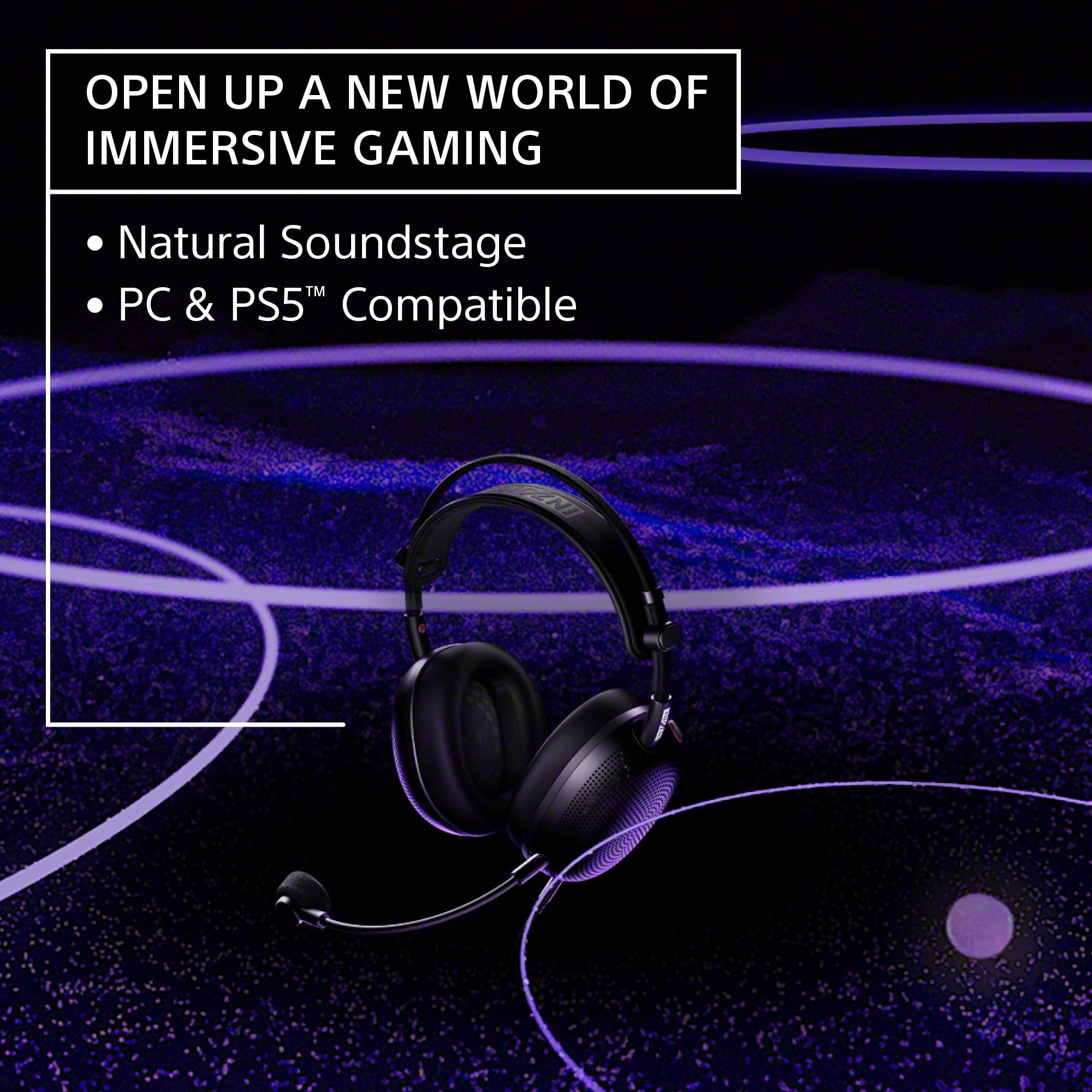 Sony INZONE H6 Air Open-Back Wired Gaming Headset for PC, PS5 & Mobile – Ultra‑Lightweight Over‑Ear Headphones, Detachable High-Fidelity Mic, 360 Spatial Sound, USB‑C Audio Box - 2