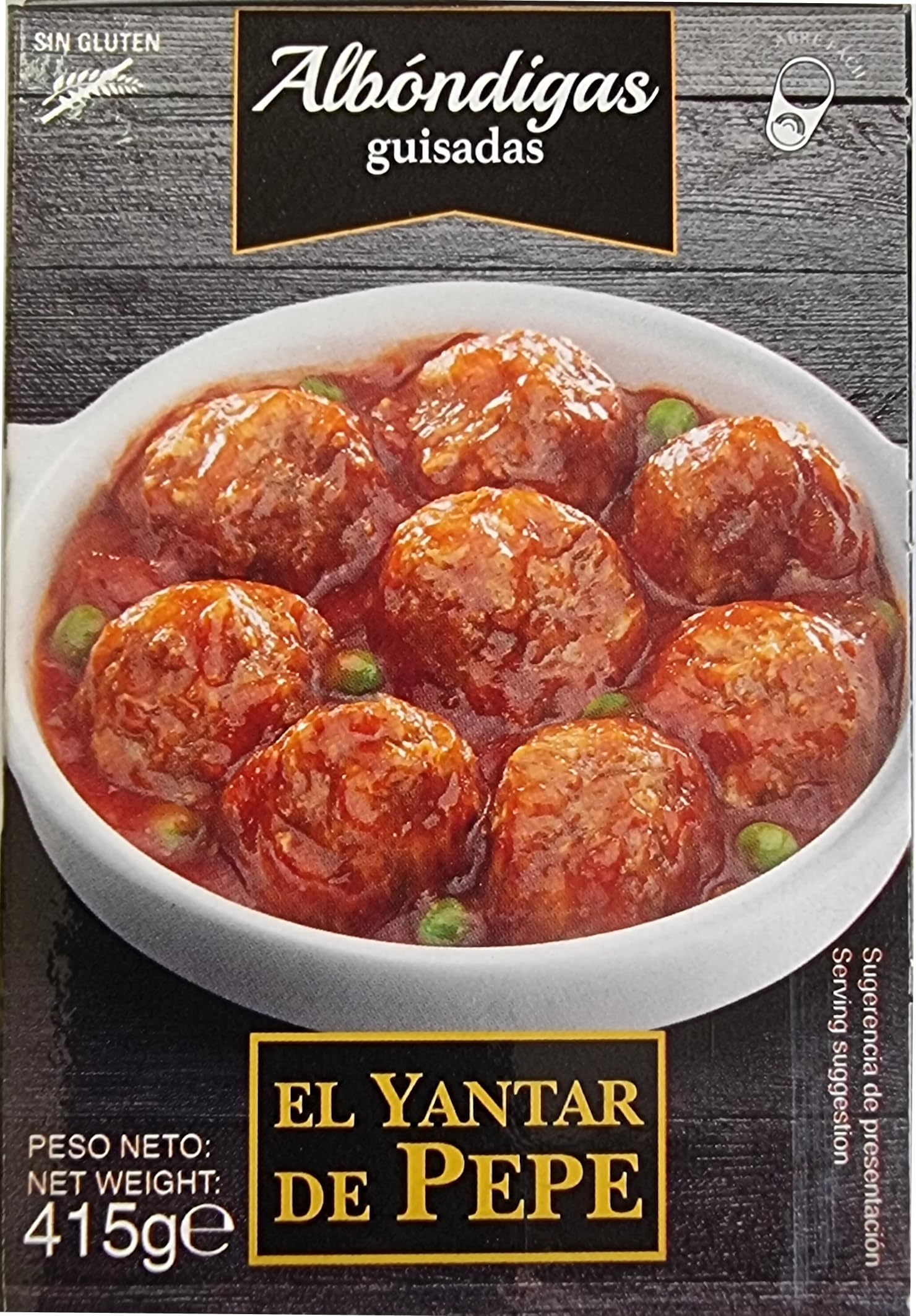 Albóndigas guisadas Yantar de Pepe, 415 g. [PACK 8 UNIDADES]