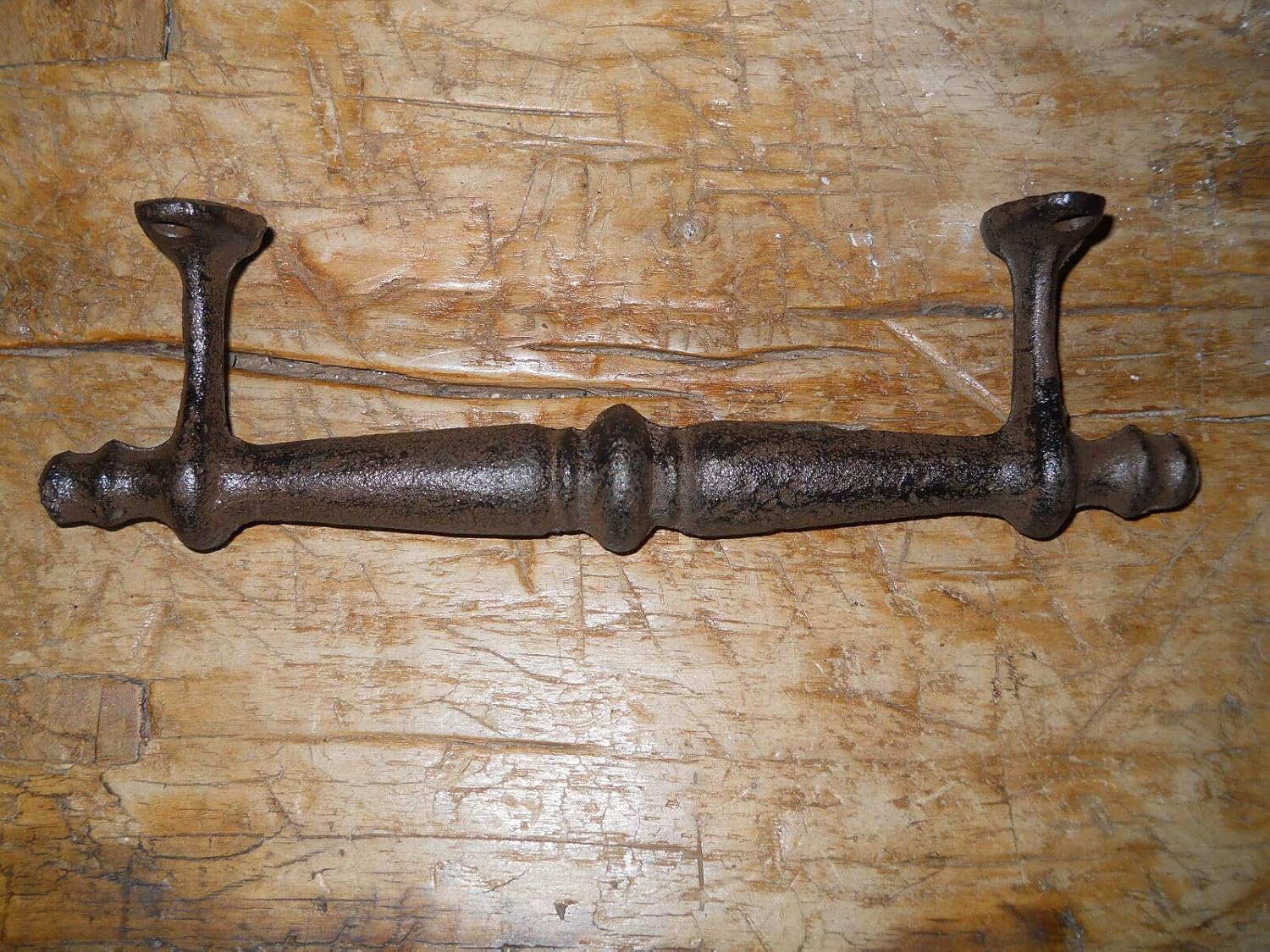 Vintage 2 Huge Cast Iron Antique Style Rustic Barn Handle Gate Pull Shed Door Handles
