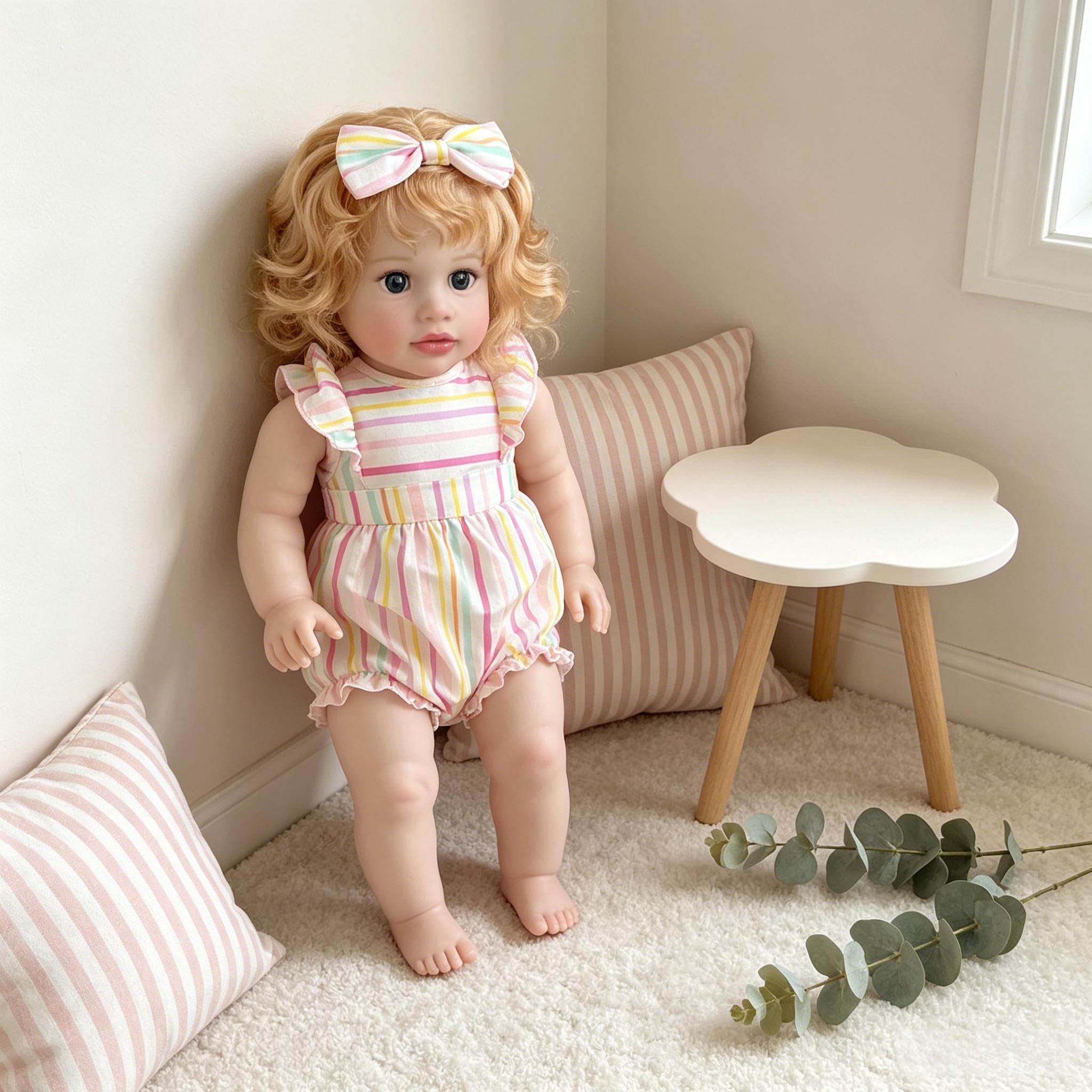Muñeca Realistas Reborn Niña 26 Pulgadas 66 cm Muñecas Bebé Reborn Tamaño Grande, Muñeco de Bebé Realista Cuerpo De Tela Suave, Que se ve Real Recién Nacido Muñeca para Niños