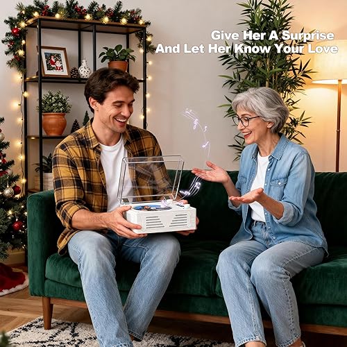 Miniatura 8 de Reproductor de CD portátil con Bluetooth para el hogar, reproductor de CD con altavoces integrados, diseño de escritorio compacto, USB, AUX,