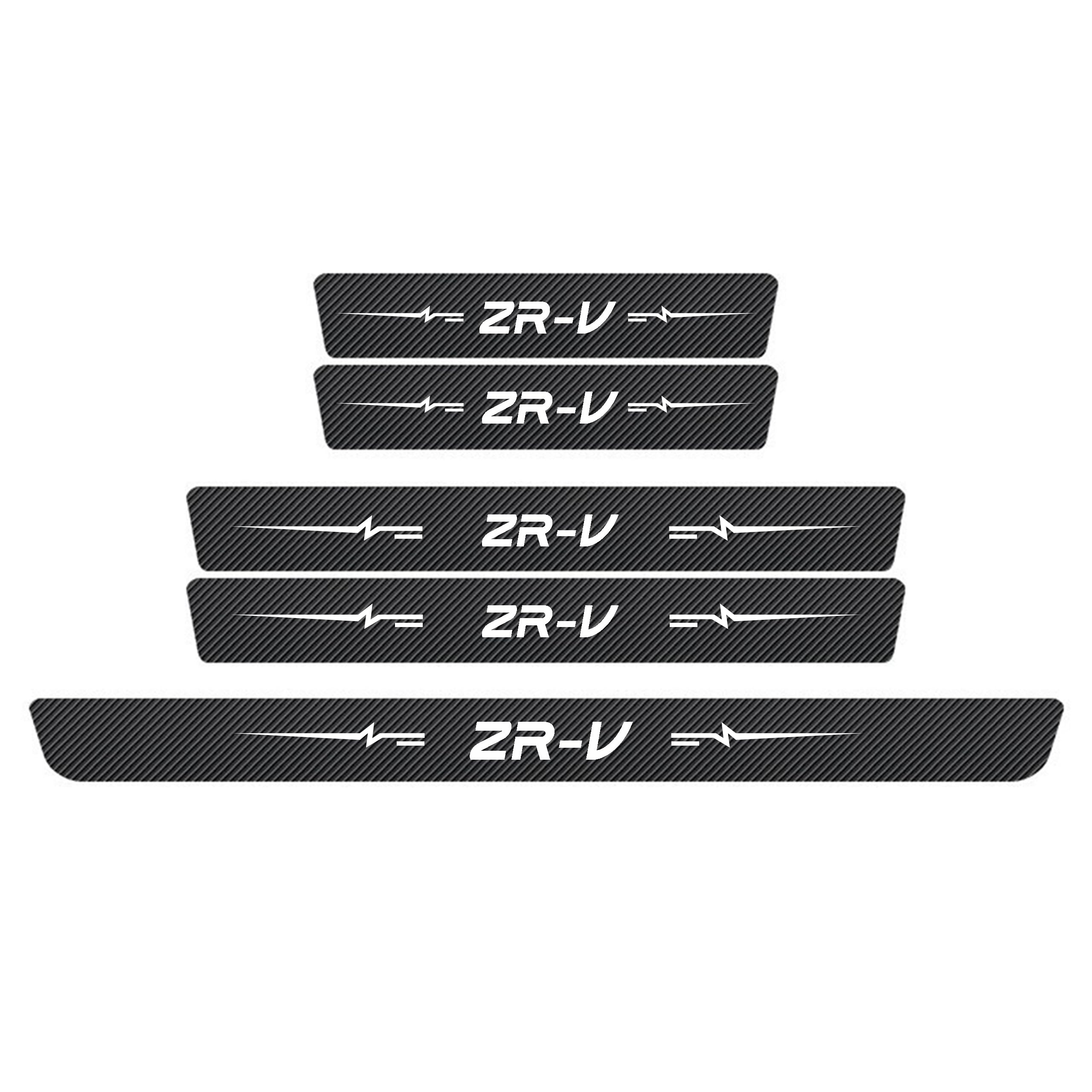WXH97F Car Door Sill Protector Scuff Plates for HONDA ZR-V 2022-2025 2026, Carbon Fibre Effect Door Step Guard, Rear Boot Bumper Strip, Self-Adhesive Anti-Scratch Protection Sticker