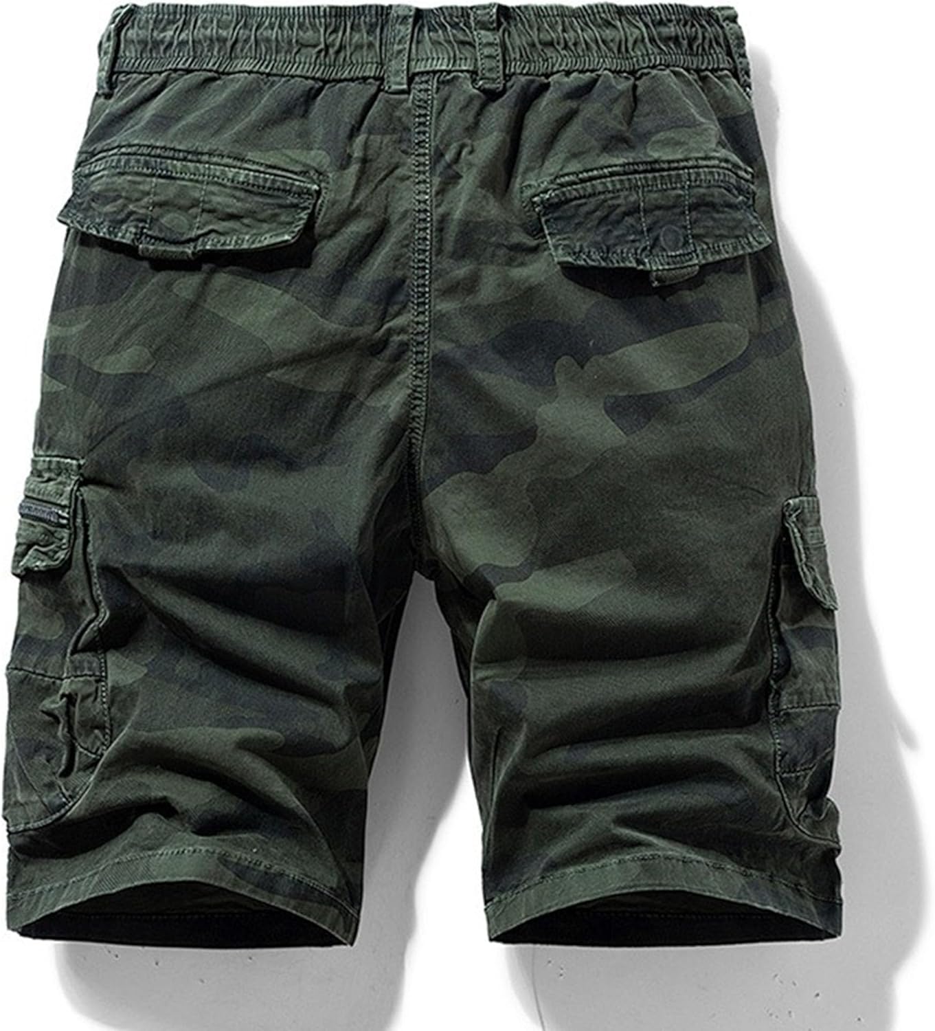 Men's Cargo Solid Zipepr Trunk Multi Pockets Cotton Work Shorts Lightweight Outdoor Workout Hiking Short Pant