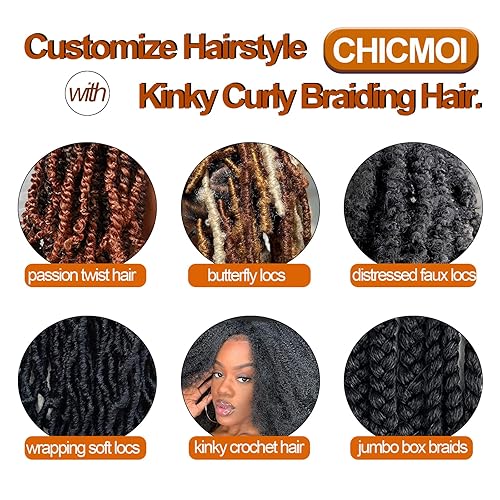 Miniatura 7 de 350 Marley Twist - Cabello trenzado de 16 pulgadas, cabello rizado de jengibre trenzado, cabello afro twist elástico, cabello crespo rojo cobre para