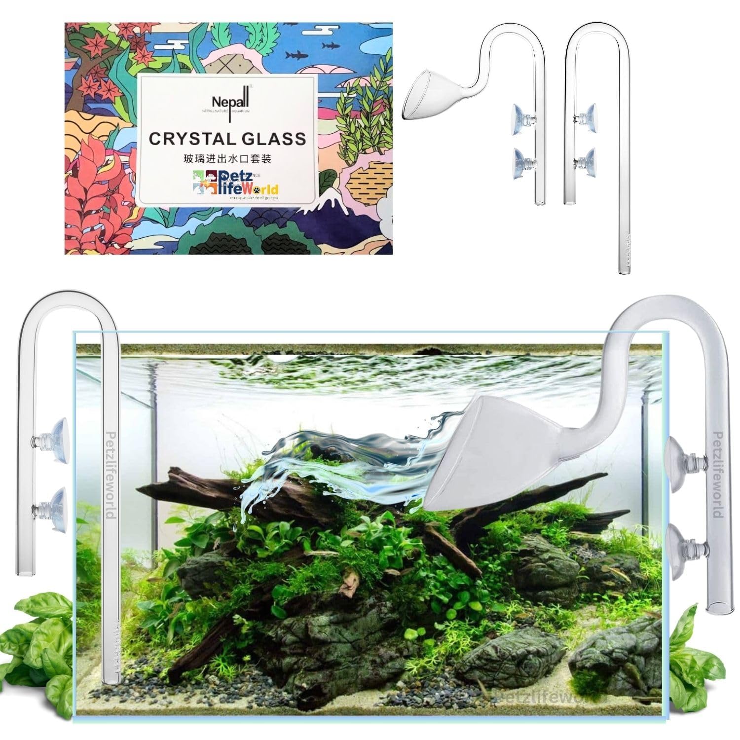 VAYINATO® Aquarium 17mm (Suitable for Hose 16/22mm) Glass Lily Pipe Set (Inlet/Outlet) for Aquarium Canister Filter Without Surface Skimmer by Petzlifeworld (B0CJYDSDSP) Amazon Price History, Amazon Price Tracker