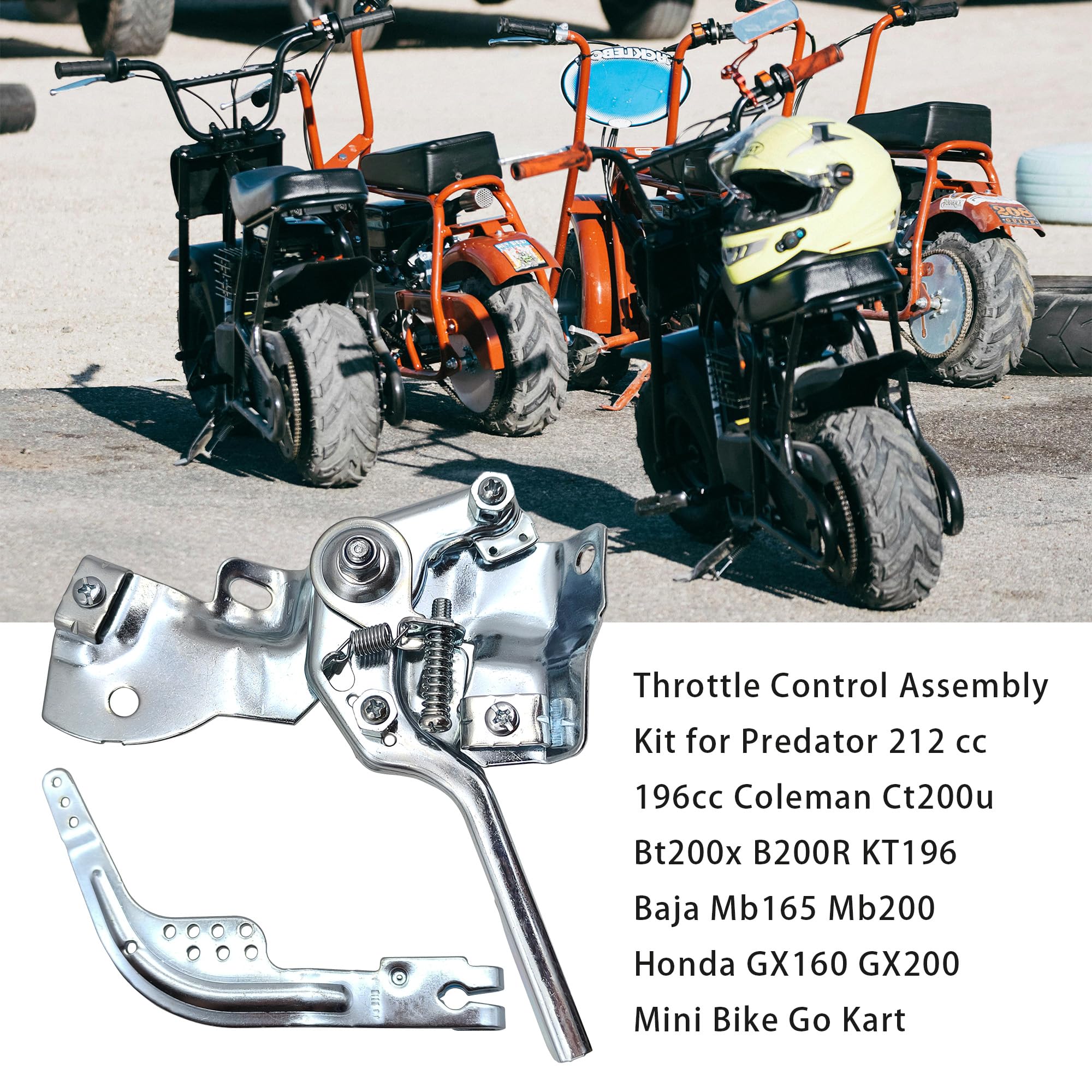Zestaw dźwigni sterowania gazem do Honda GX160, GX200 – kompletna przepustnica do 196cc Coleman BT200X, CT200U-EX, Mini Bike, Gokart, Glebogryzarka