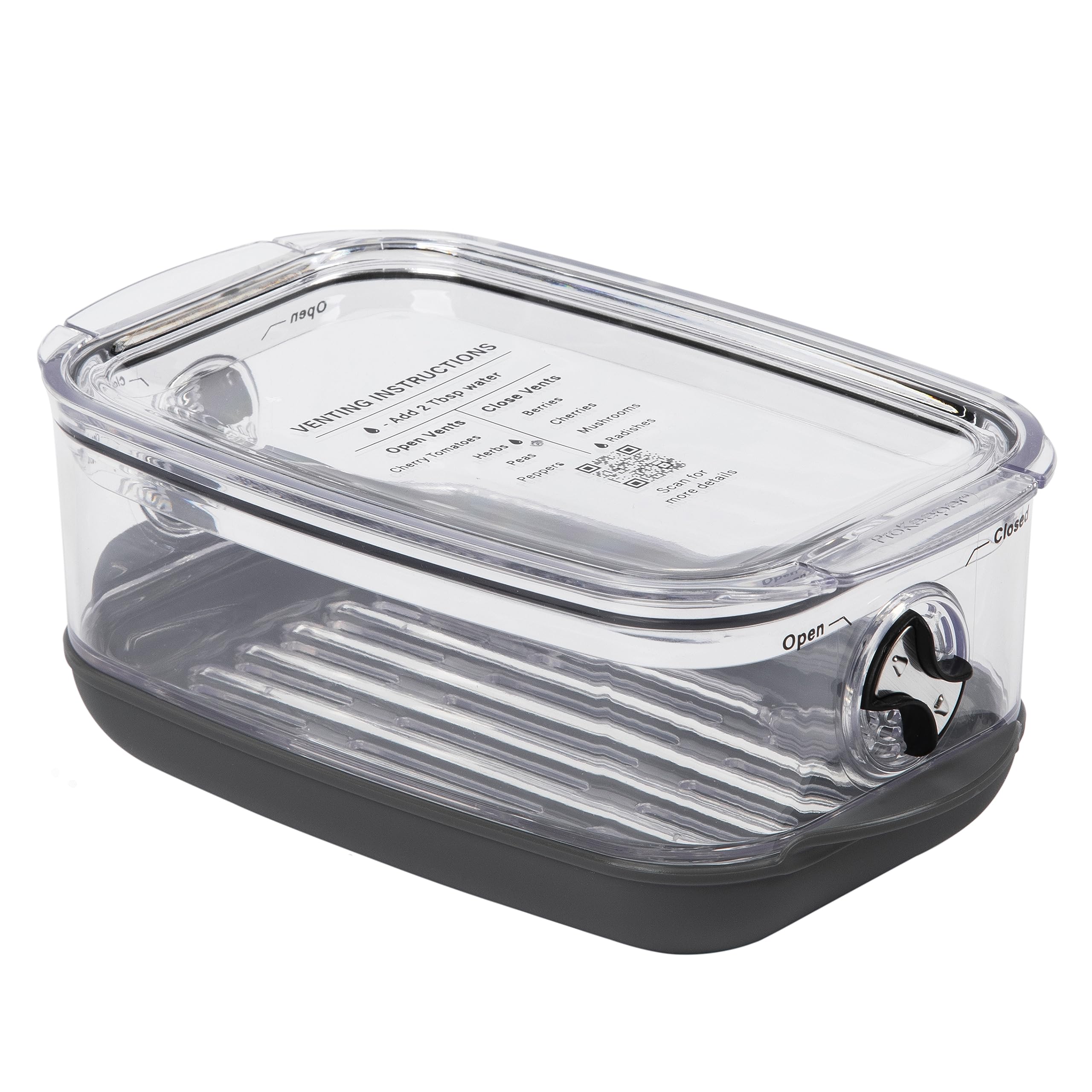 ProKeeper+ by Progressive Stackable Produce ProKeeper Storage Container with Stay-Fresh Vent System (PKS-912 (1.2 qt Berry Keeper))