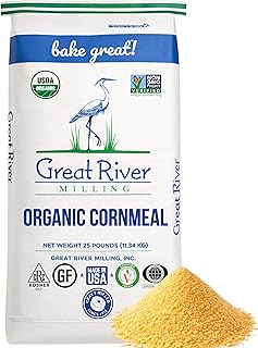Great River Milling Organic Gluten Free Medium Grind Cornmeal | Hearty T...