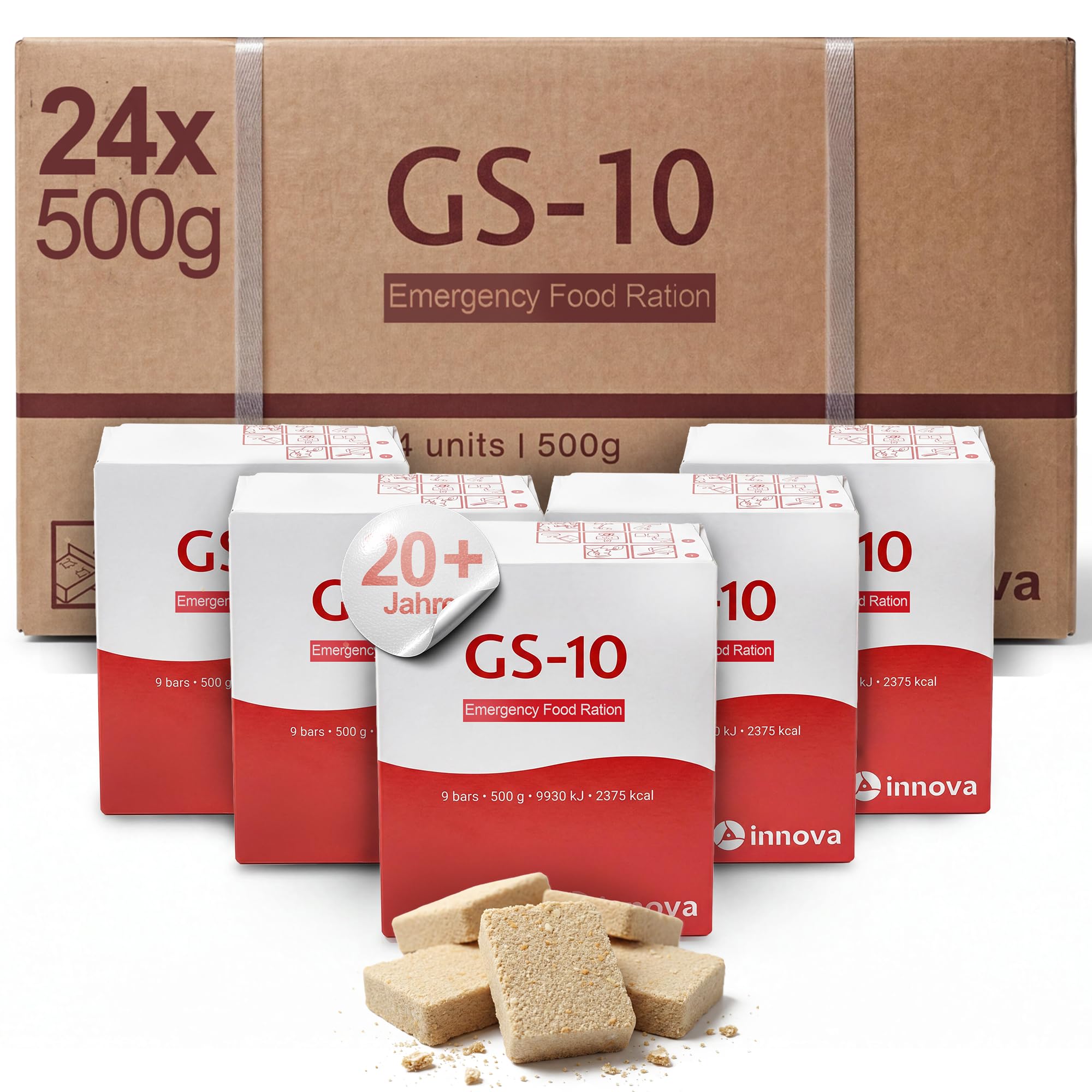 Notration 24 Tage GS-10 Notvorrat 24x500g, 57.000 kcal, 30 Jahre genießbar