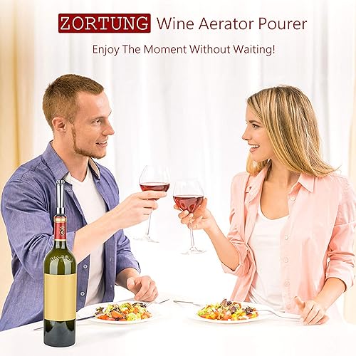 Miniatura 8 de Aireators - Dispensador de difusor de vino en botella, dispensador de tubos aireadores, decantador individual, juego de 3 agujeros de aire ocultos,