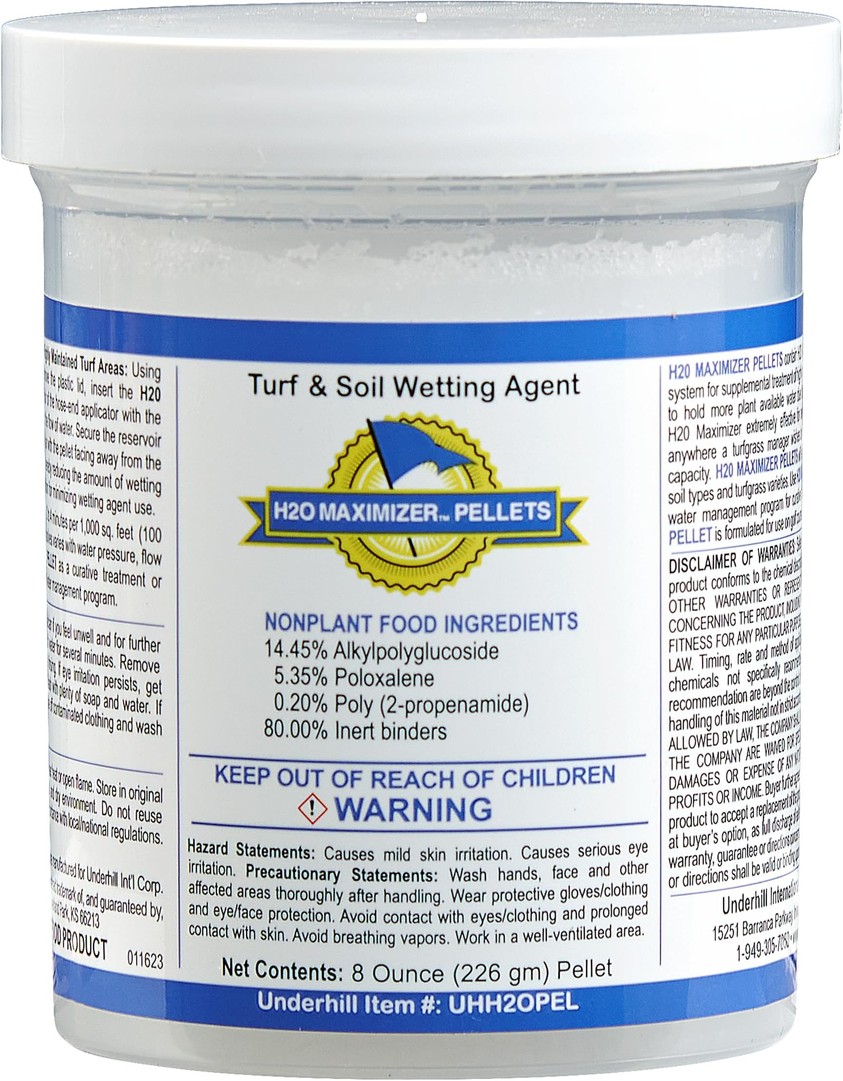 Underhill UHH20PEL H20 Maximizer Ultra Holding Wetting Agent, 1 Tablet, Gray