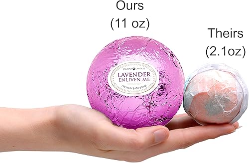 Miniatura 7 de Ocean Breeze - Juego de 2 bombas de baño de lavanda con anillo tamaño 6 en el interior, cada una fabricada en Estados Unidos