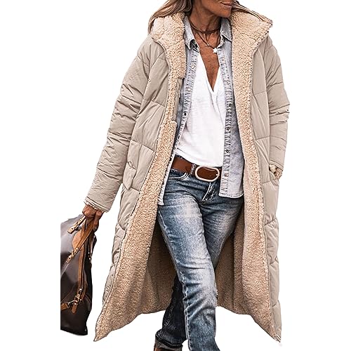 PRETTYGARDEN Women's 2023 Winter Fashion Clothes Oversized Shearling Fleece Long Coats Jackets