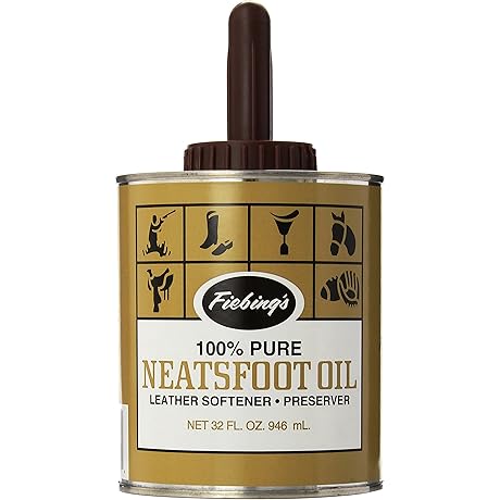 Fiebing's Pure Neatsfoot Oil with Applicator, 32 oz: The Ultimate Leather Conditioner