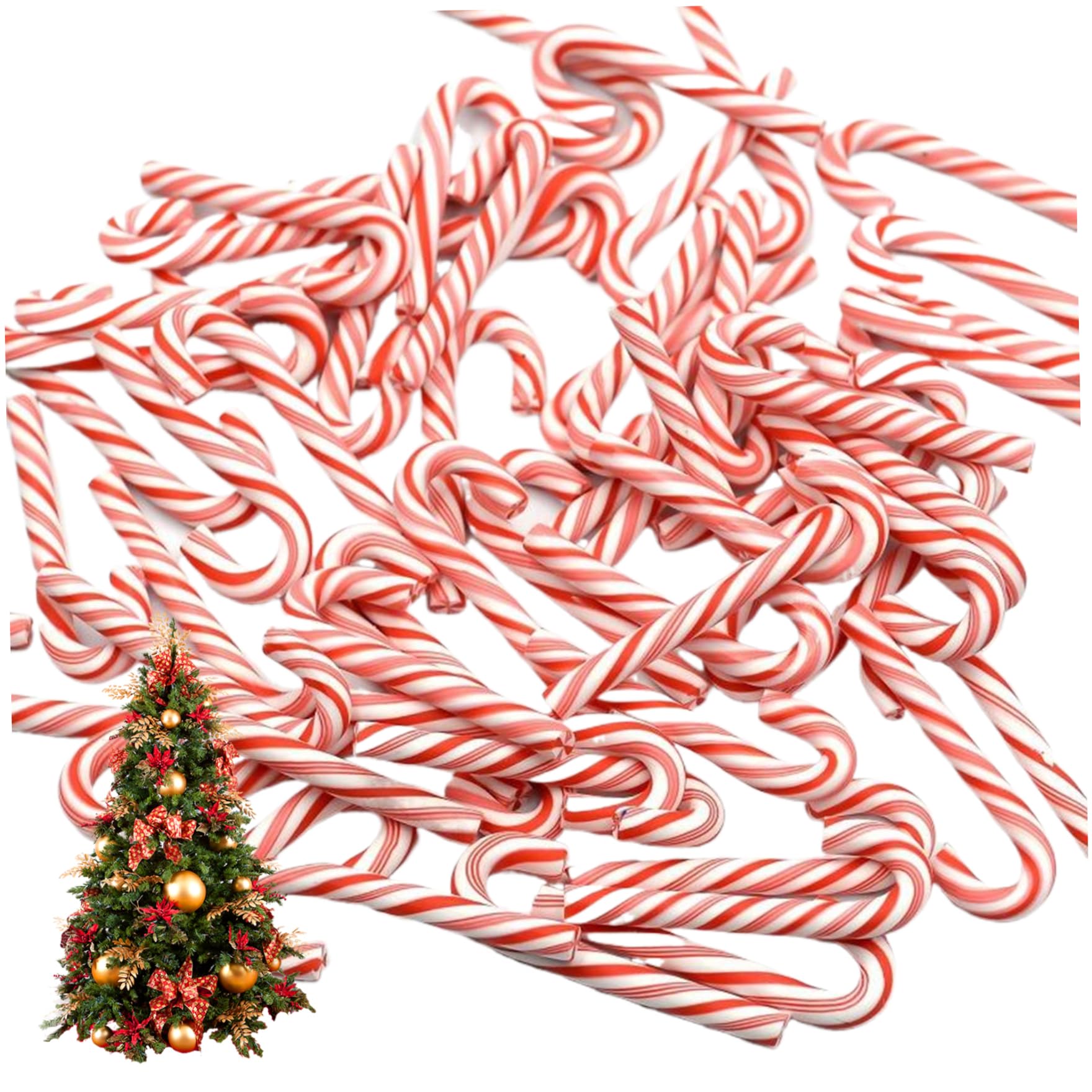 Canne en bonbon de Noël pour embellir vos miniatures de fête et décors d'argile faits main