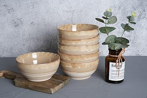 Miniatura 6 de Bosmarlin Cuencos pequeños de cerámica para postre, 16 onzas, juego de 6, aptos para lavavajillas y microondas, para cereales, helados, sopas,