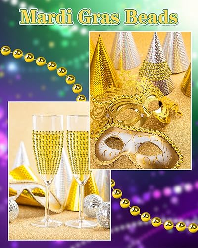 Miniatura 4 de ABONDEVER Guirnalda de cuentas de árbol de Navidad de 26.2 pies, rollo de perlas artificiales de plástico para árbol de Navidad, fiesta, boda,