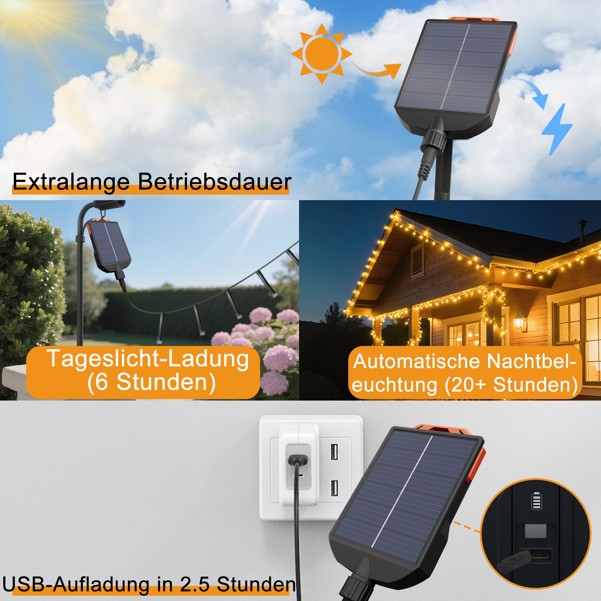 YRHome Solar LED Lichterkette 100m 1000LED Warmweiß Außen mit Fernbedienung, 13 Modi, Timer & Speicherfunktion, IP44 Wasserdicht, Solar Weihnachtsbeleuchtung für Garten, Hochzeit, Weihnachten