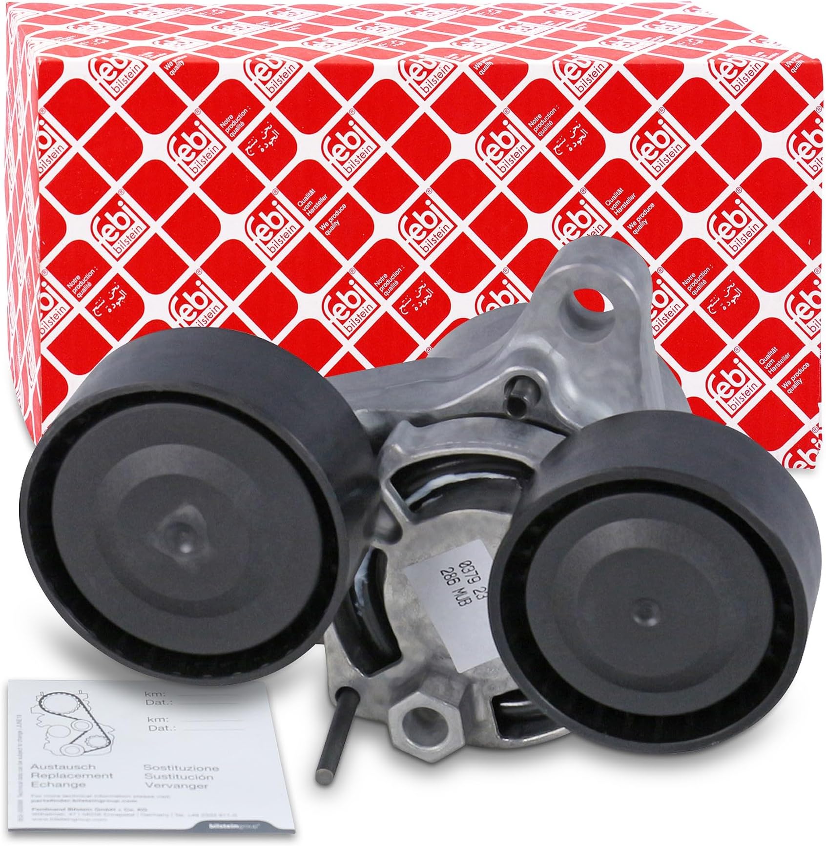 febi bilstein 37552 Tensioner Assembly for auxiliary belt, pack of one