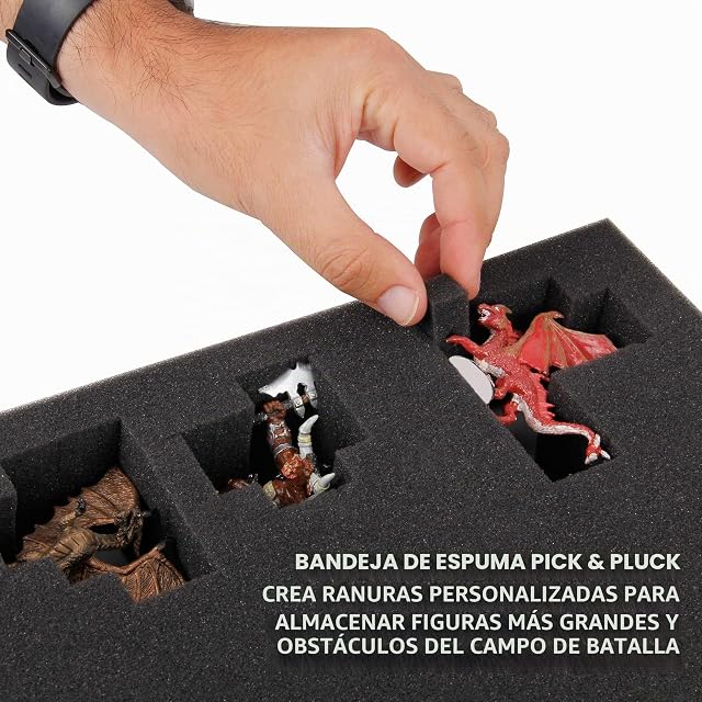 Foto 4 de 8 de ENHANCE Mochila portátil para Figuras en Miniatura de Juegos Bolsa de Viaje con 4 Capas de Espuma Que se…