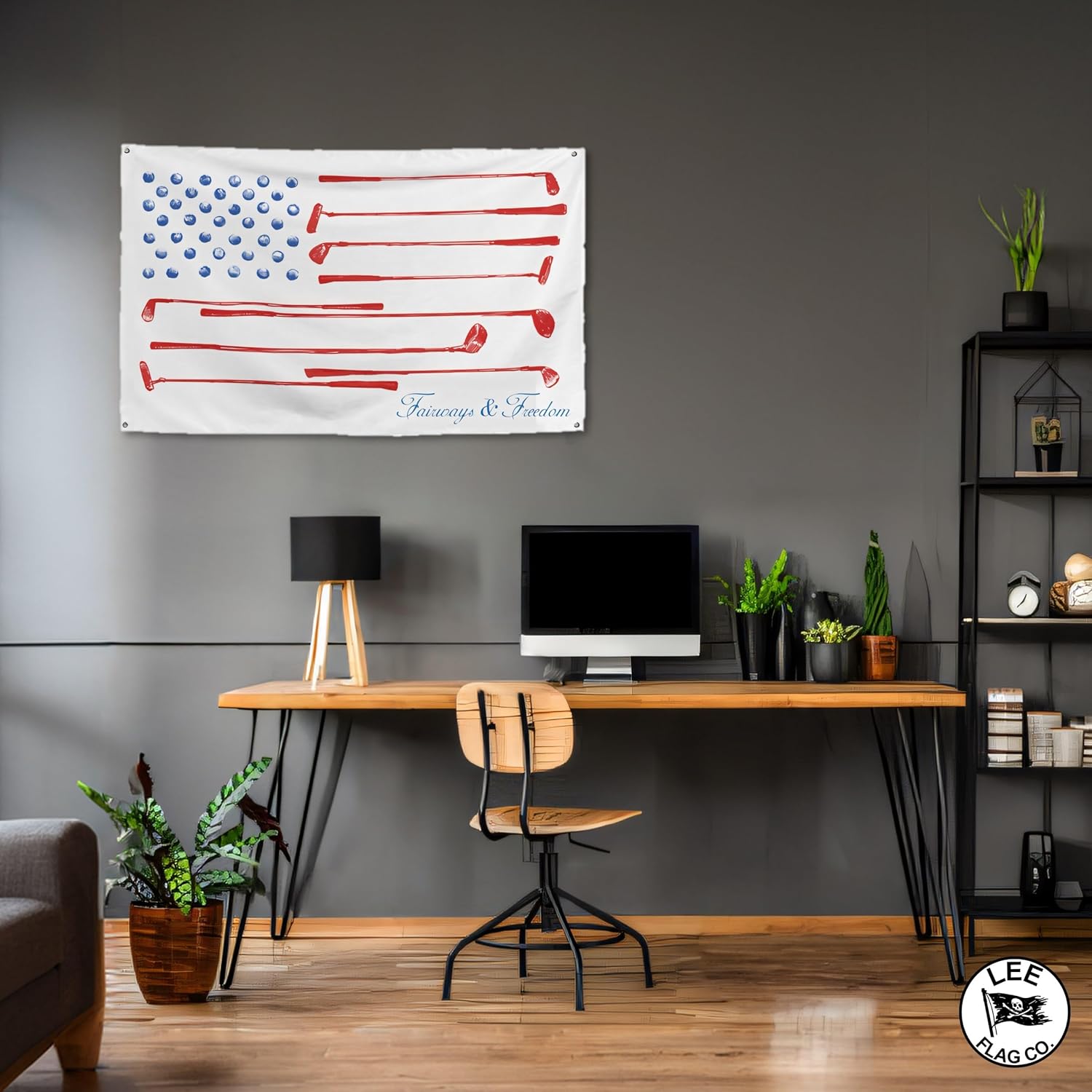 Golf USA Flag 3' x 5' For College Dorm Room, Bar, Garage, Home Office, Man Cave, Entertainment Room, or Workshop by Lee Flag Co.