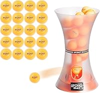 JOOLA iPong Play Ping Pong Robot - Portable Table Tennis Ball Launcher with 20 ABS Balls, Battery-Powered Trainer for Beginners