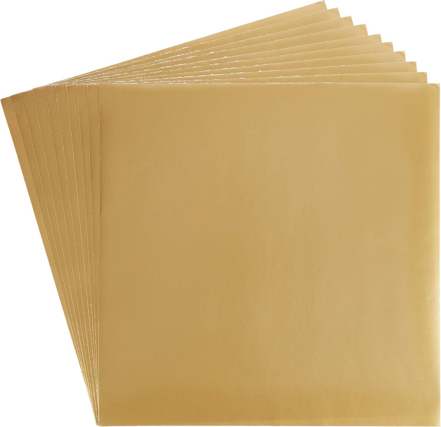 (10) 12" x 12" Sheets - Oracal 651 Gold Adhesive Craft Vinyl for Cricut, Silhouette, Cameo, Craft Cutters, Printers, and Decals - Gloss Finish - Outdoor and Permanent