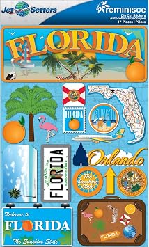 Reminisce Jet Setters 2 3-Dimensional Sticker, Florida