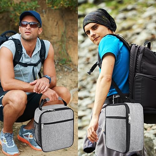 Miniatura 7 de Lonchera aislada, a prueba de fugas, portátil, para mujeres, hombres, niños y niñas, bolsa enfriadora de gran capacidad con asa y bolsillo para