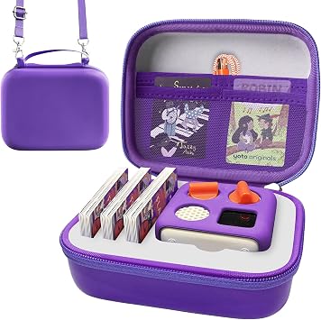 Case for Yoto Mini Kids Bluetooth Audio Player Travel Storage Holder for Kids Speaker Play Story Music Podcast Radio Card Bag Only, purple, Lightweight