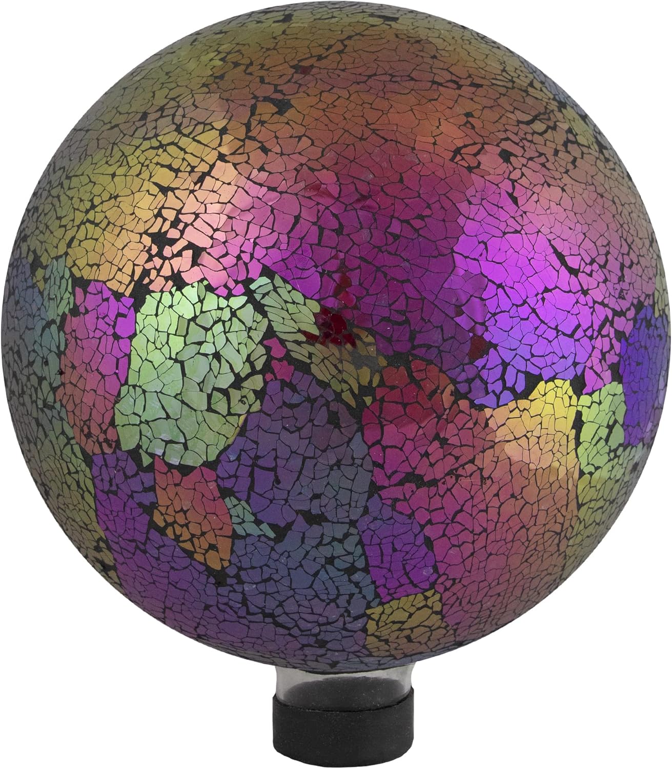 Northlight 10" Pink Iridescent Mosaic Reflective Glass Outdoor Garden Gazing Ball