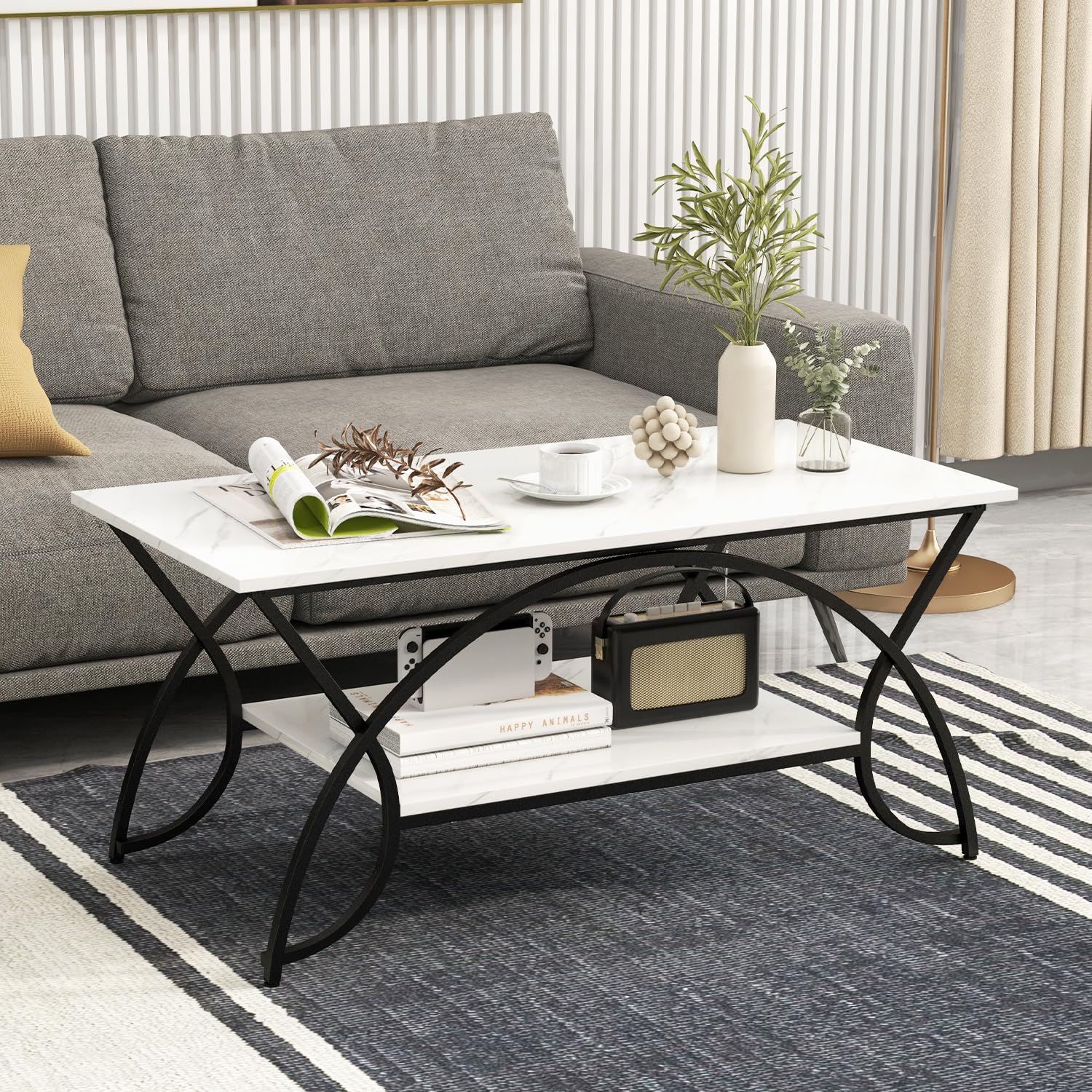 Table Basse Ronde Verre Modulable