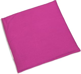 Cojín de lino de 24 x 24 cm, color rosa
