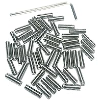 Vista 7 de Juego de 50 tornillos de fijación 8-32 x 1/2 pulgada de acero inoxidable 304 con cabeza Allen hexagonal y cavidad hexagonal, con llave Allen