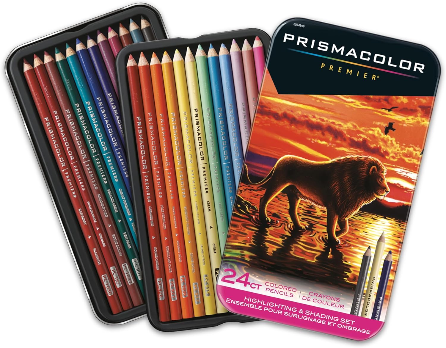 Prismacolor Premier Soft Core Colored Pencils, Vibrant Highlighting and Shading Set, 24 Count - Drawing, Coloring, Art Supplies