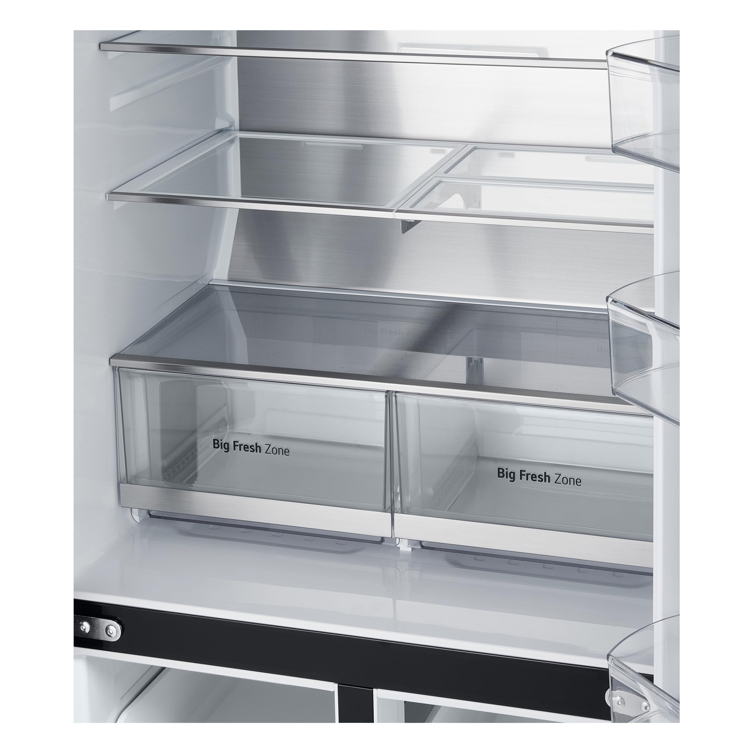 LG GMG860EPBE Frigorifero Slim Multidoor InstaView, Classe E, 638L, Wi-Fi, Door e Linear Cooling, Frigo con Dispenser Acqua UVnano senza allaccio, Metal Fresh, Frigorifero Nero Opaco