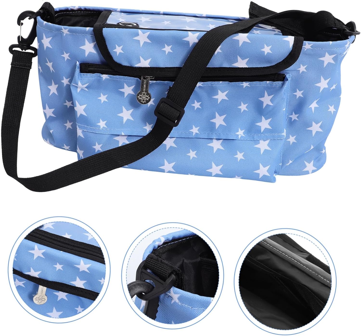Multi-Functional Baby Stroller Organizer Bag Portable Diaper Bag Insulated Bottle Holder for Travel Universal Stroller Accessory for Moms